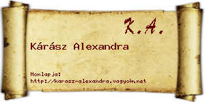 Kárász Alexandra névjegykártya