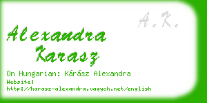 alexandra karasz business card